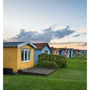 Badehusene på Kerteminde Sydstrand