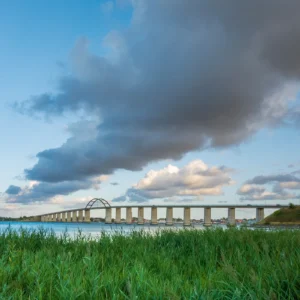 Aften ved Langelandsbroen