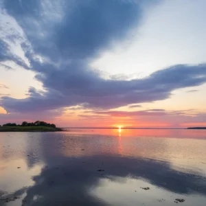 Solnedgang ved Nørreby Strand