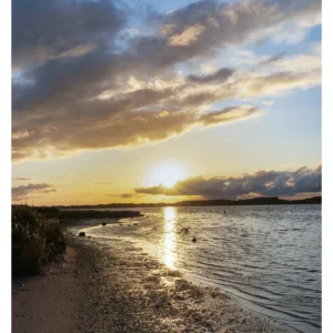 Solnedgang ved Seden Strand